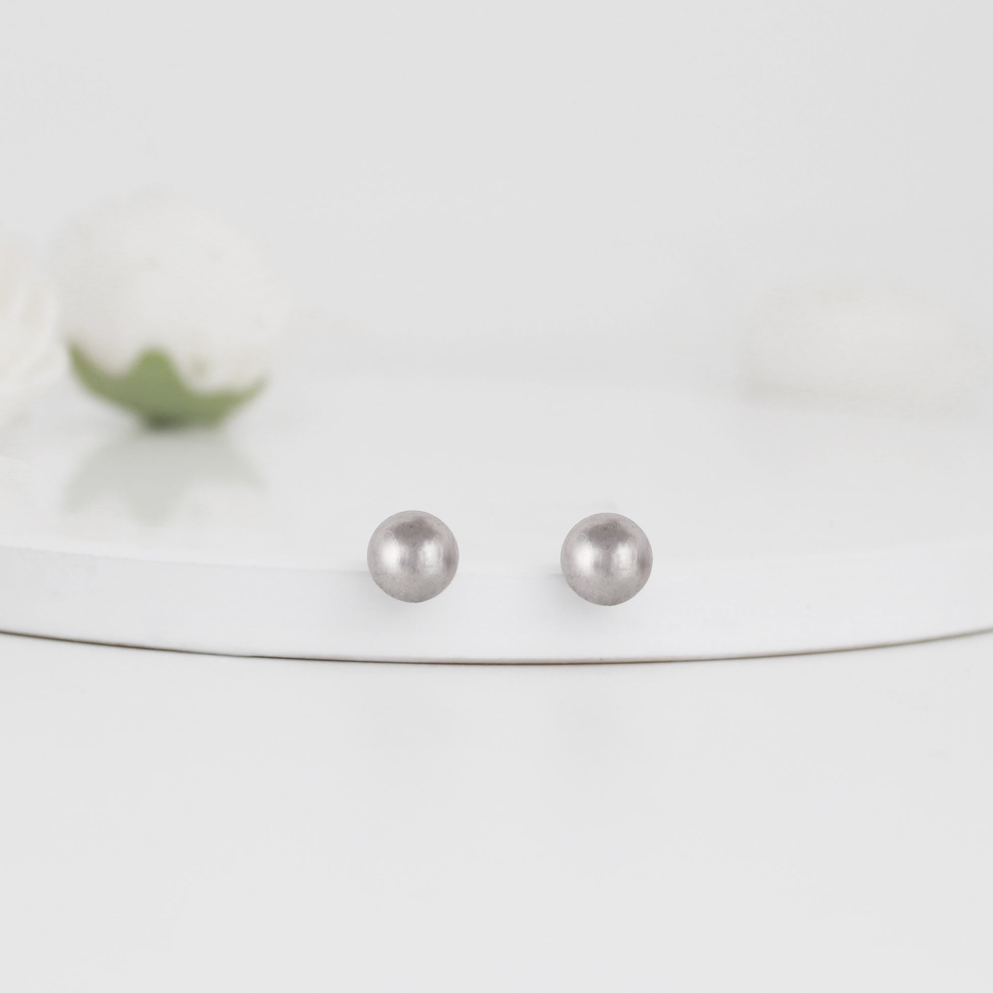 Silver Vintage Bold Stud Earrings