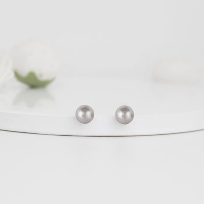 Silver Vintage Bold Stud Earrings
