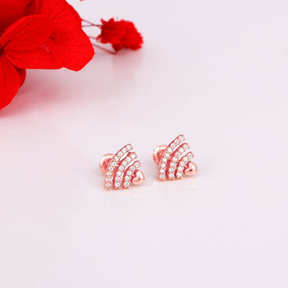 Rose Gold Always Connected Stud Earrings