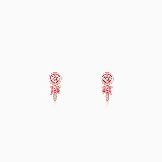 Rose Gold Candy Love Stud Earrings