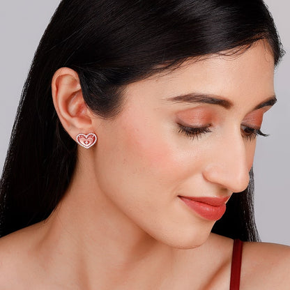 Anushka Sharma Rose Gold Dreamy Love Affair Stud Earrings