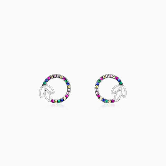 Silver Playful Leaf Earrings