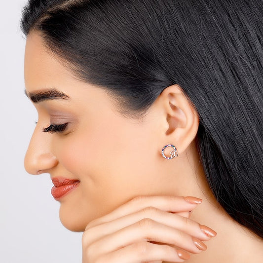 Silver Playful Leaf Earrings