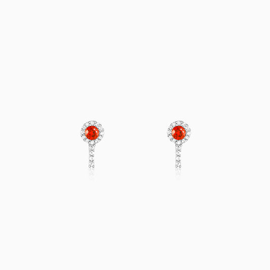 Silver Hidden Gem Earrings