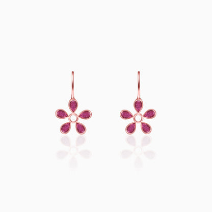 Rose Gold Cherry Blossom Earrings