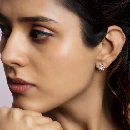 Rose Gold Elegant Stud Earrings