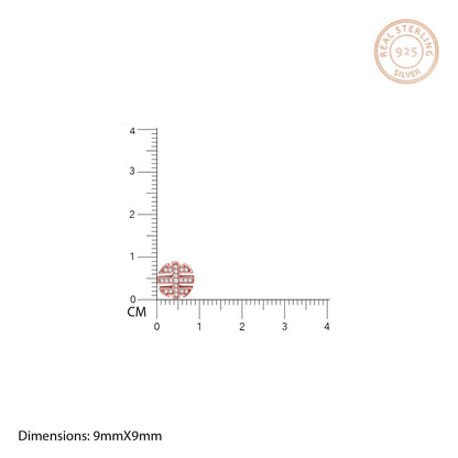 Rose Gold Elegant Stud Earrings