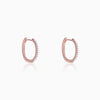 Rose Gold Shining Hoop Earrings