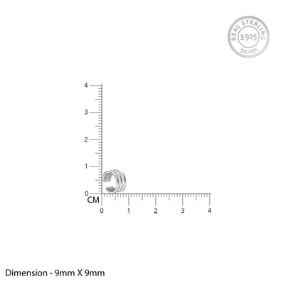 Silver Triple Clip On Hoop Earrings