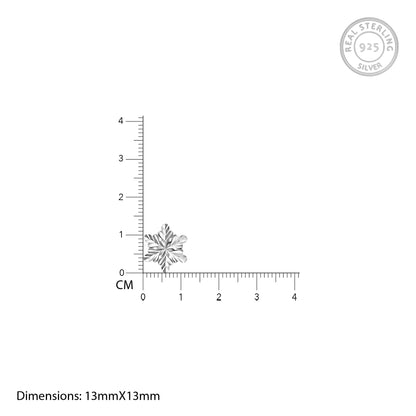 Silver Charming Snowflake Earrings