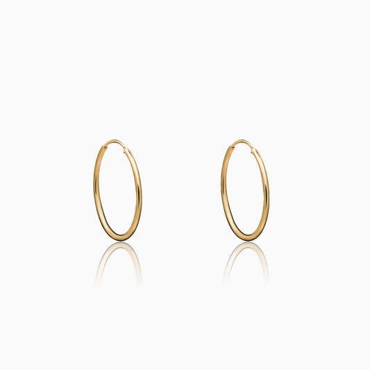 Golden Classic Hoop Earrings - 30mm