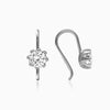 Silver Zircon Tiny Stud Earrings