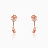 Rose Gold Clover Dangle Earrings