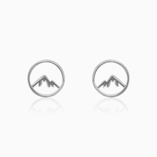 Silver Sphere Mountain Studs
