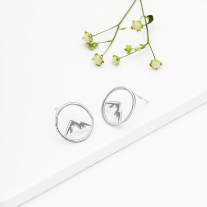 Silver Sphere Mountain Studs