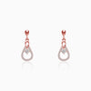 Rose Gold Zircon Drop Earrings