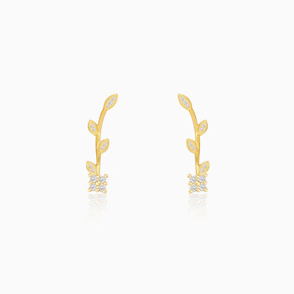 Golden Twig Sparkle Earrings