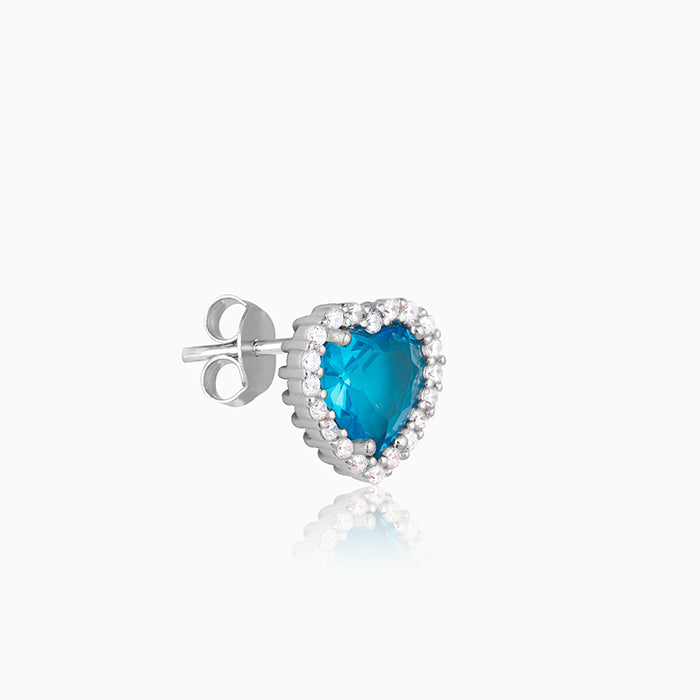 Silver Titanic Heart Of The Ocean Studs - view 5