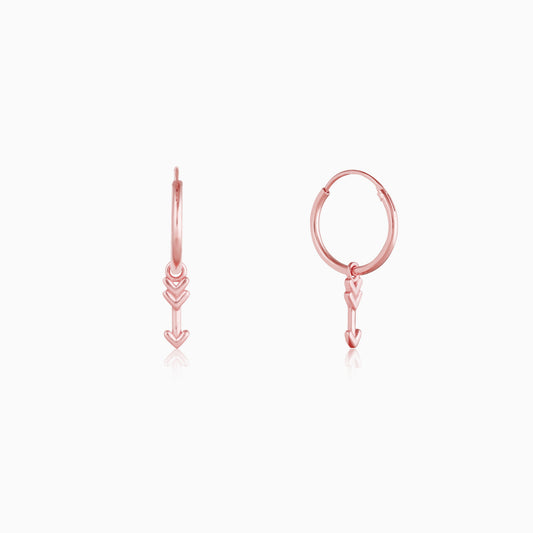 Rose Gold Cupid Arrow Earrings
