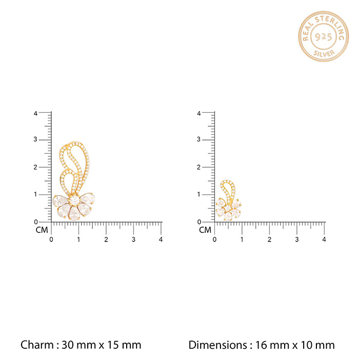 Golden White Floral Damsel Set