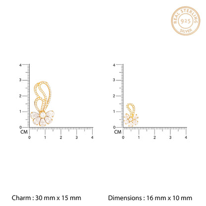 Golden White Floral Damsel Set