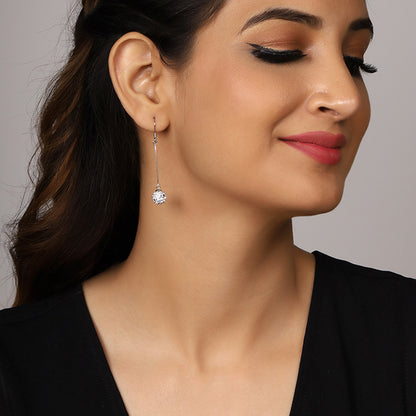 Silver Queen of The Night Dangler Earrings