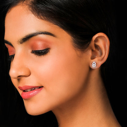 Rose Gold Drop Studs