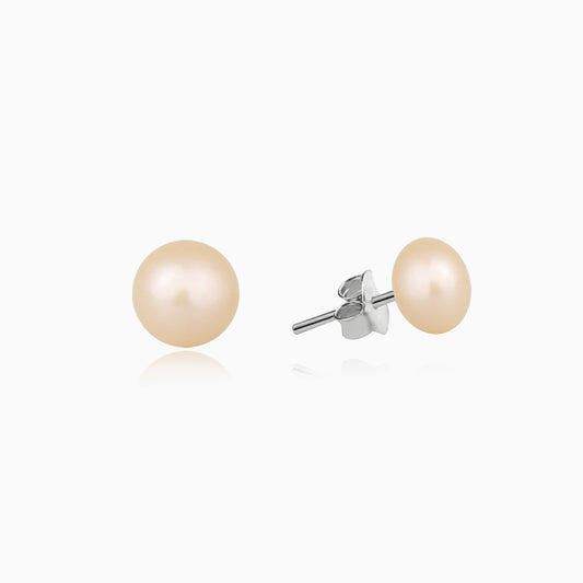 Peach Pearl Earrings