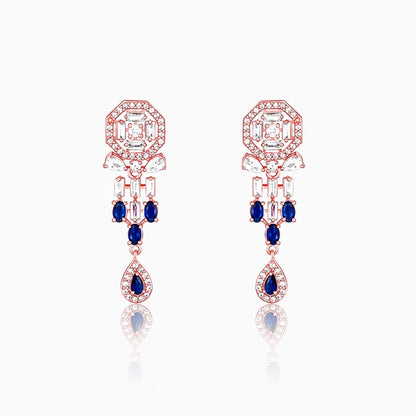 Rose Gold Bluestone Alley Earrings