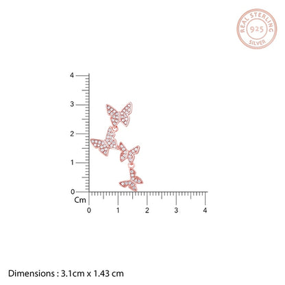 Anushka Sharma Rose Gold Wavering Wings Earrings