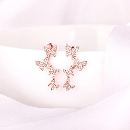 Anushka Sharma Rose Gold Wavering Wings Earrings