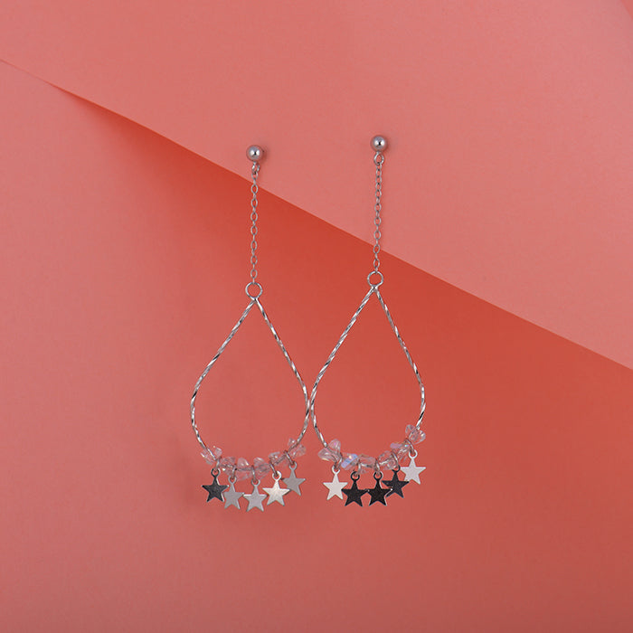 Silver Starlit Dangler Earrings