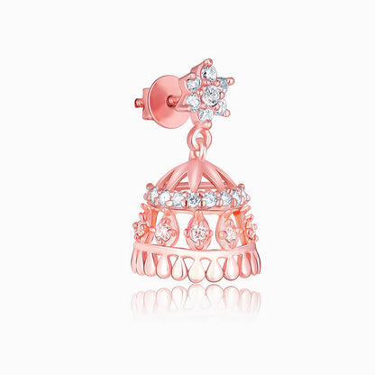 Rose Gold Floral Beauty Jhumki