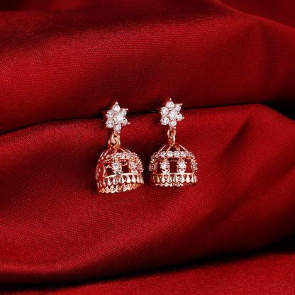 Rose Gold Floral Beauty Jhumki