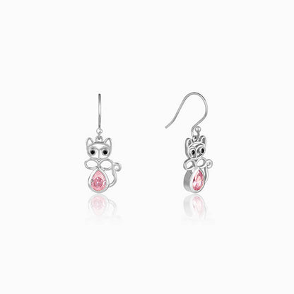 Silver Pink Persian Earrings