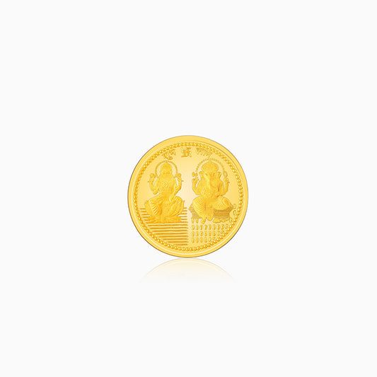 24K Gold Goddess Lakshmi and Lord Ganesha Coin - 2g