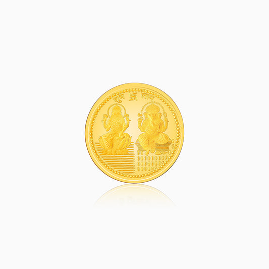 24K Gold Goddess Lakshmi and Lord Ganesha Coin - 5g