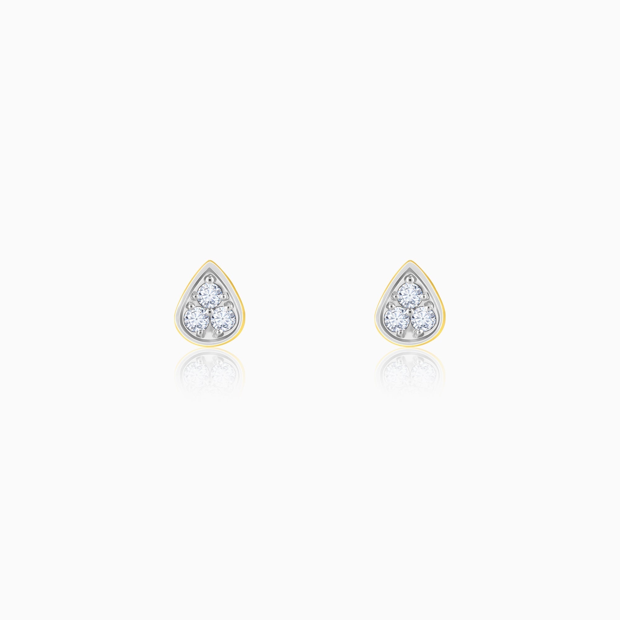 3/8 Ct Round Brilliant Cut Natural Diamond Stud Earrings in 14K Gold Basket  Setting