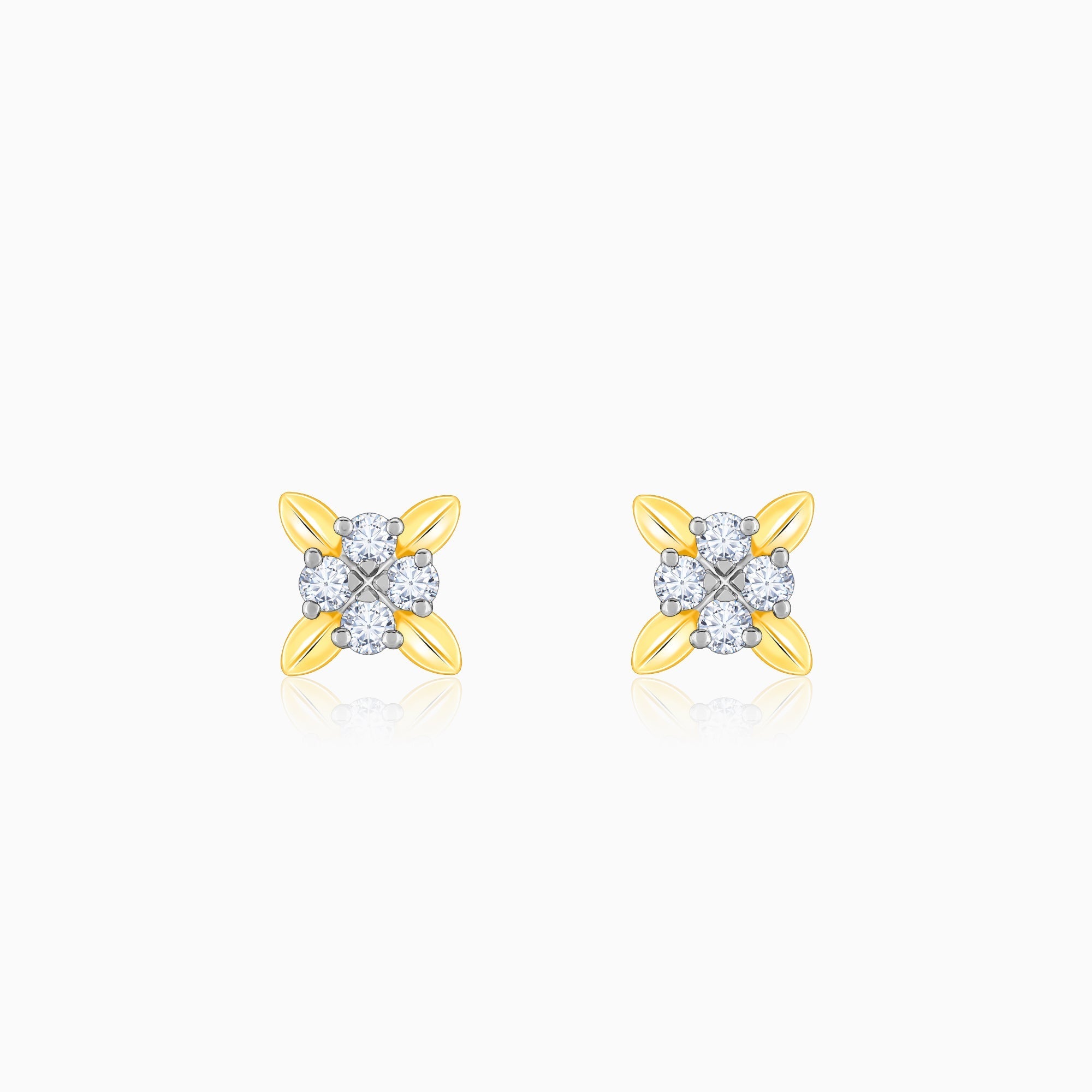 14K Gold 1 Carat TW Natural Diamond Solitaire Stud EarRings with Secur –  TimeLe$$ Classics