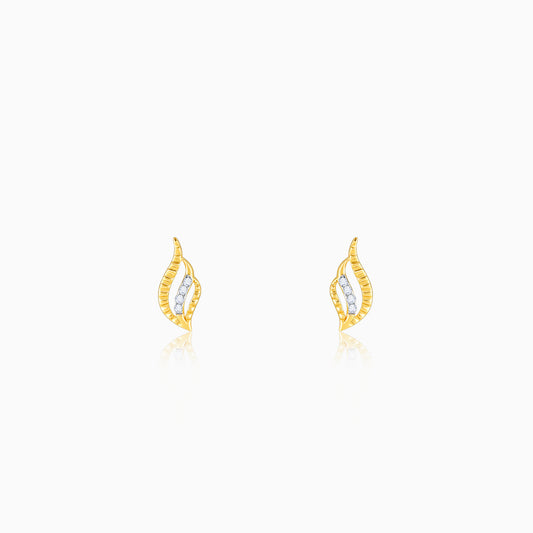 Gold Eternal Flame Diamond Earrings
