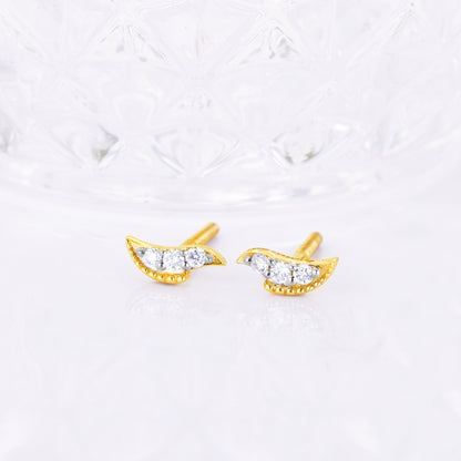 Gold Sole Spark Diamond Earrings