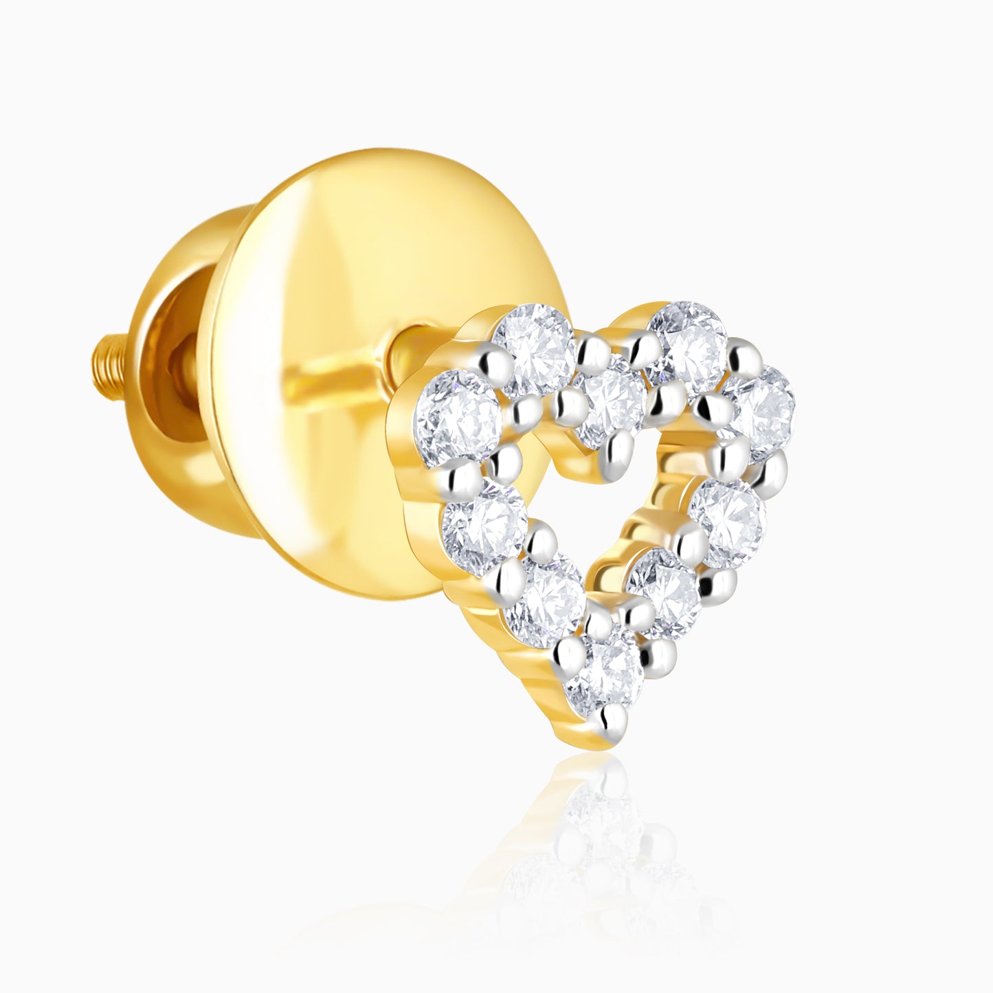Gold Endless Love Diamond Stud Earrings
