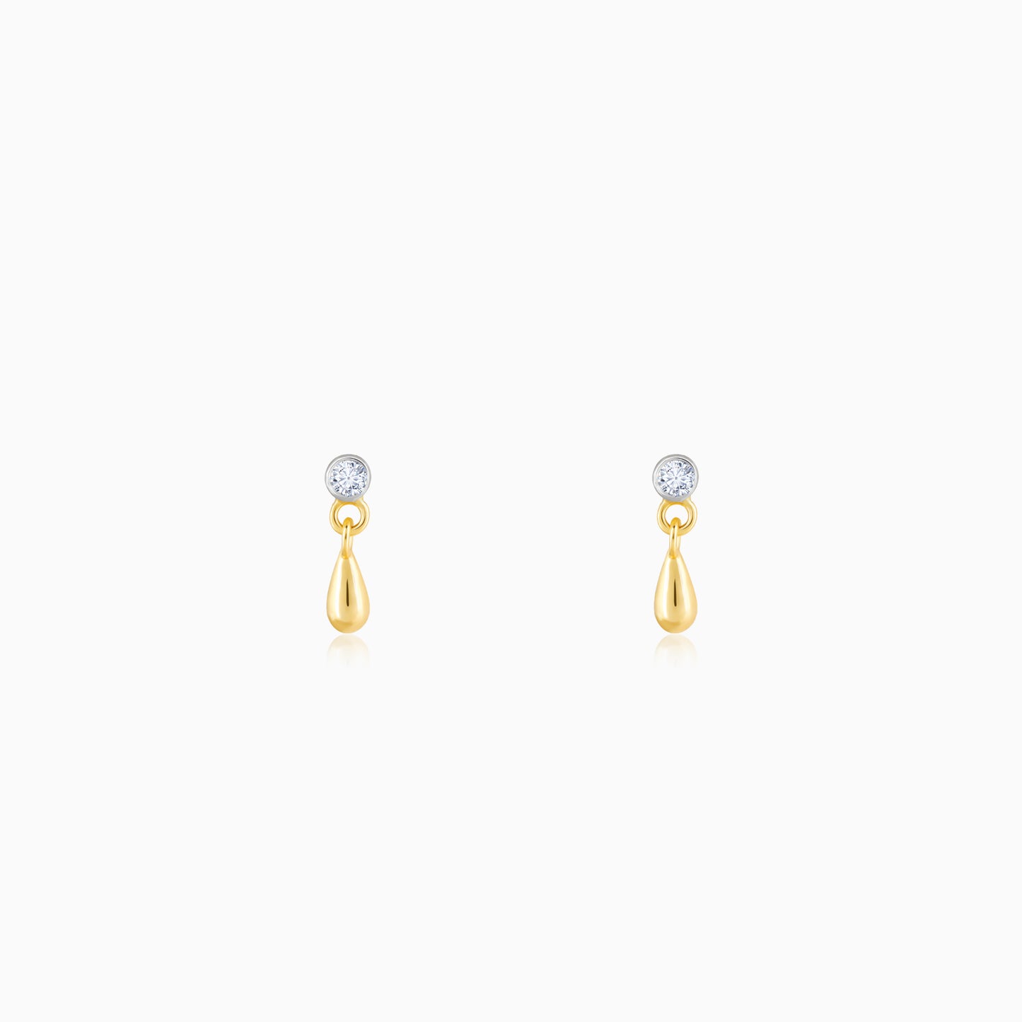 Gold Raindrop Diamond Earrings