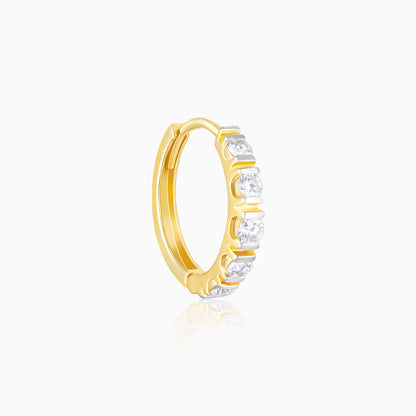 Gold Magnificent Glam Diamond Hoop Earrings