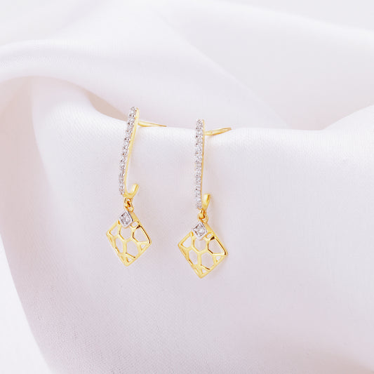 Gold Regal Radiance Diamond Earrings
