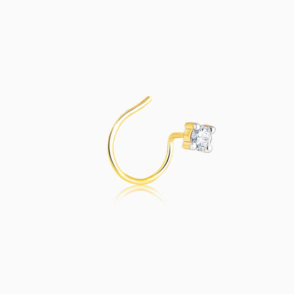 Gold Classic Solitaire Diamond Nose Pin