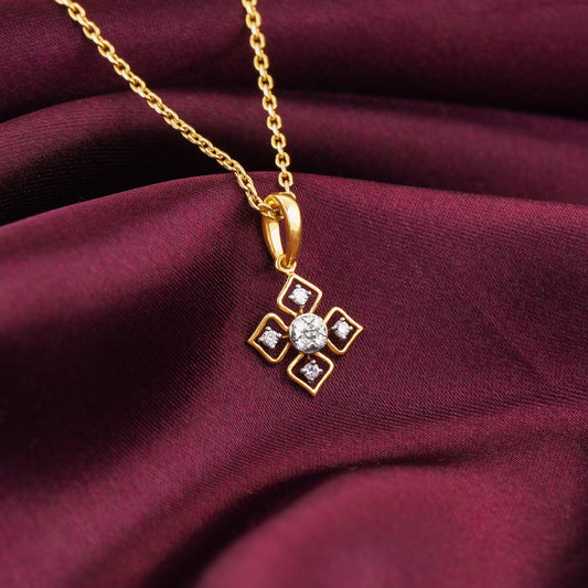 Gold Sparkling Diamond Pendant