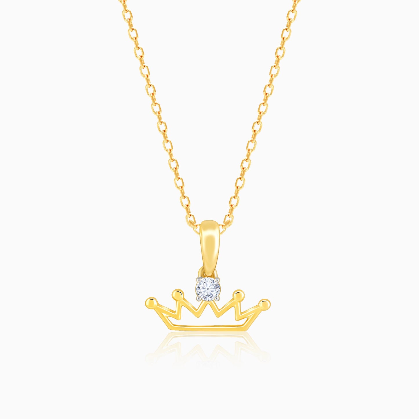 Gold Crown Glory Diamond Pendant