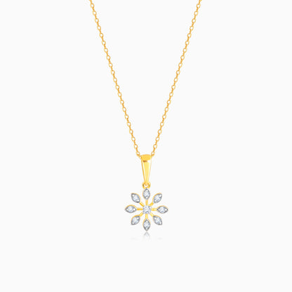 Gold Blossoming Beauty Diamond Pendant