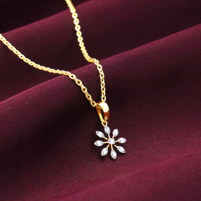 Gold Blossoming Beauty Diamond Pendant